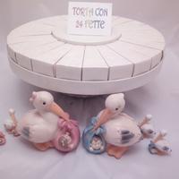 Torta confetti battesimo fai date