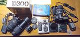 Macchina fotografica Nikon D300 con tre obiettivi