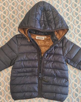 Piumino Leggero con Cappuccio per Bambini blu-MOLO