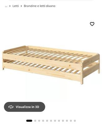 UTÅKER Letto impilabile, pino, 80x200 cm
