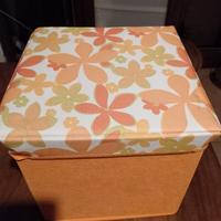 pouf contenitore arancione