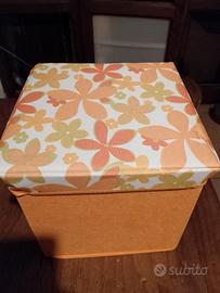 pouf contenitore arancione