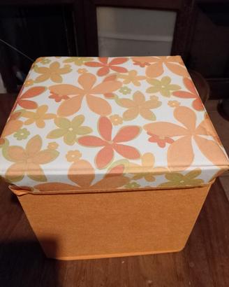 pouf contenitore arancione