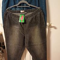 set 2 legg jeans donna effetto denim, taglie 58,62