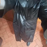 giacca lunga in vera pelle 
