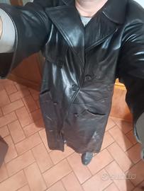 giacca lunga in vera pelle 