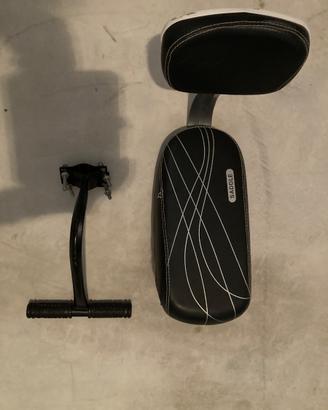 Seggiolino e manubrio per porta bici posteriore