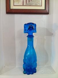 Antica bottiglia vintage a forma di cane Empoli 