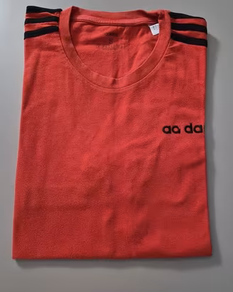T-Shirt Adidas Rossa Taglia S 100% Cotone