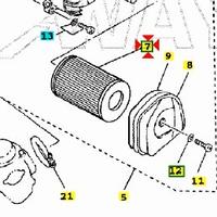 Filtro aria Yamaha Cygnus 125 4CWE44510200