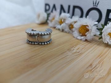 charm pandora clip bordo smussato in argento 925 