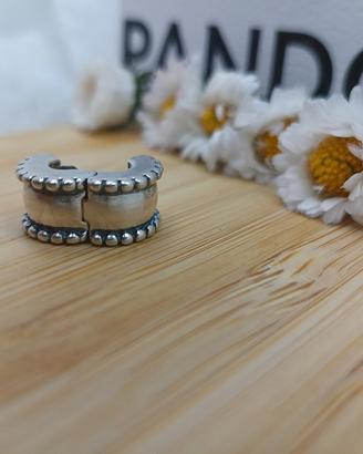 charm pandora clip bordo smussato in argento 925 