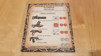 Angeli Sanguinari Scheda Armi Star Quest MB 1990