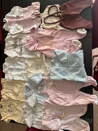 Tutine neonato pile ciniglia cotone 2 euro l uno