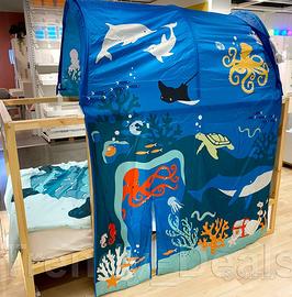 Lettino Kura Ikea con materasso e tenda mare