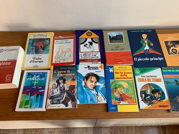 14 libri ragazzi + dizionario inglese Garzanti