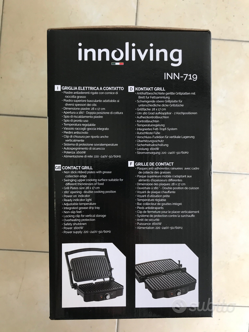 INN-719 GRIGLIA ELETTRICA A CONTATTO - Innoliving S.p.A.