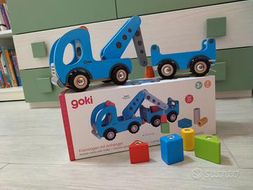 Camion rimorchio con blocchi calamitati