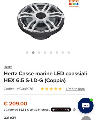 Casse Marine Hertz con luci led