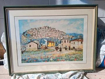 Michele Cascella Quadro Litografia