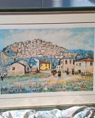 Michele Cascella Quadro Litografia