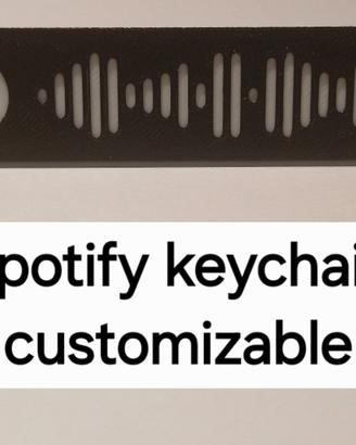 Portachiavi con codice Spotify personalizzabile 