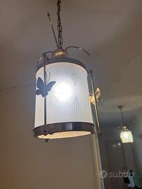 2 Lampadari a sospensione stile lanterna vintage