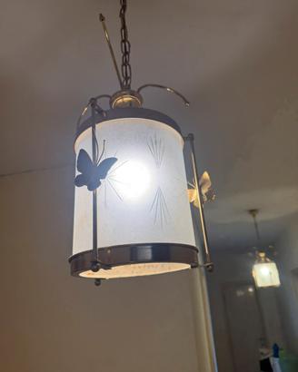 2 Lampadari a sospensione stile lanterna vintage