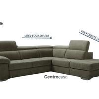 DIVANO 5 POSTI LETTO - POUF ANGOLARE CONTEENITORE