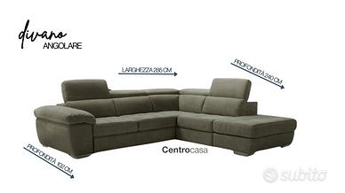 DIVANO 5 POSTI LETTO - POUF ANGOLARE CONTEENITORE