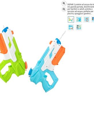 2 Pistole ad acqua per bambini da 600 ML