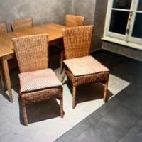 John Lewis UK Suffolk oak dining table & 6 chairs,