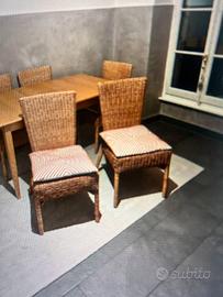 John Lewis UK Suffolk oak dining table & 6 chairs,