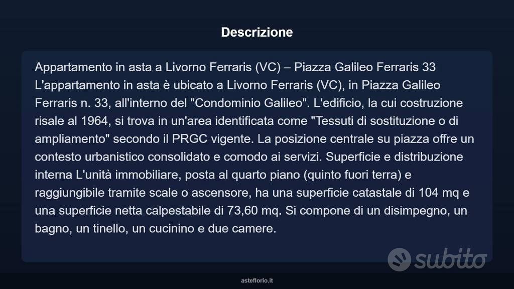 Appartamento – Livorno Ferraris, Vercelli - Vista 3