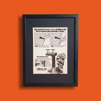 Pubblicità originale vintage poster Gillette G2