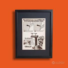 Pubblicità originale vintage poster Gillette G2