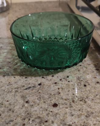 Arcoroc France ciotole in vetro verde vintage