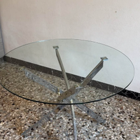 Tavolo rotondo in vetro