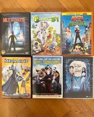 Lotto 6 DVD Film Animazione e Bambini (Megamind, H