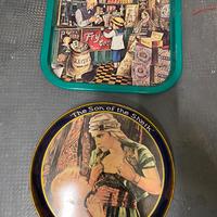 2 VASSOI VINTAGE IN LATTA - METALLO