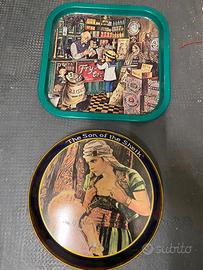 2 VASSOI VINTAGE IN LATTA - METALLO