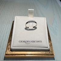 Fedina oro bianco con diamanti Giorgio Visconti