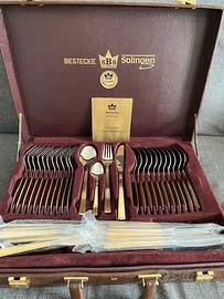 set di posate Solingen 24 K originale anni 70