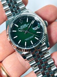 Rolex DJ 36 126234 verde ombré nuovo 09/2026 ITA 