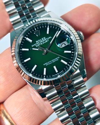 Rolex DJ 36 126234 verde ombré nuovo 09/2026 ITA 