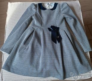 vestitino con richiami in velluto 