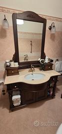 Mobile bagno in legno massello completo 
