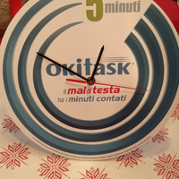 Orologio pubblicitario e vassoio vintage Lindt