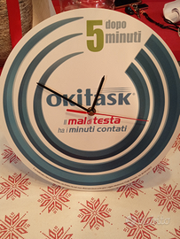 Orologio pubblicitario e vassoio vintage Lindt