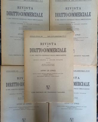 Rivista diritto commerciale annata completa 1962
